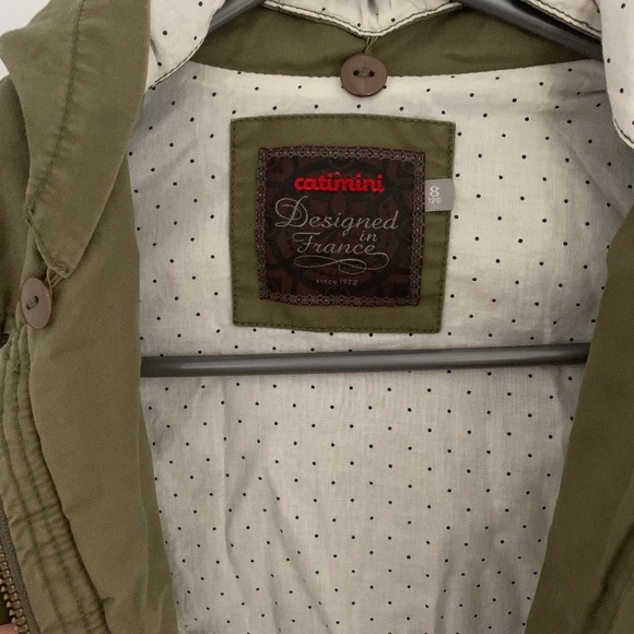 Catimini Khaki Embroidered Coat - Picture 3 of 5